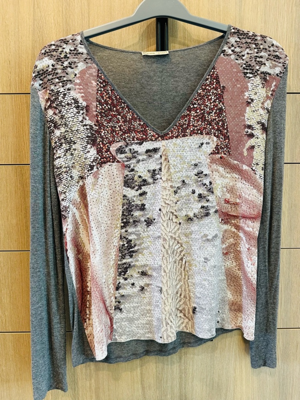 Zara Top with Gold Sparkling Details (Size S)